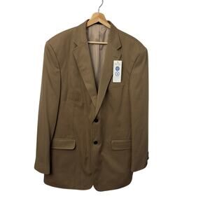 Travelsmith Blazer Mens Size 44 Long Jacket Tan Khaki